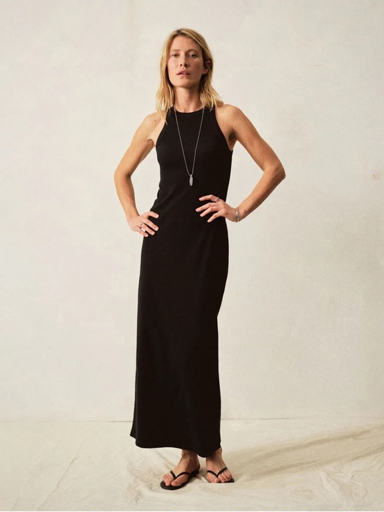 Buck Mason Dresses & Skirts - Buck Mason Surplus Ribbed Tank Maxi Dress small black organic cotton minimalist